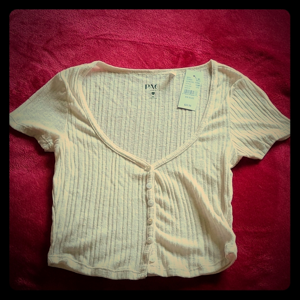 Women's White PacSun Cropped Tee